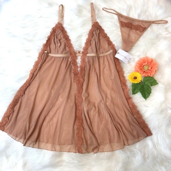 French Affair Tuscany Babydoll Nightie & Panty Set - Picture 6 of 10